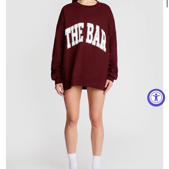 The Bar Maroon Crew Neck Sweater - Picture 3 of 4